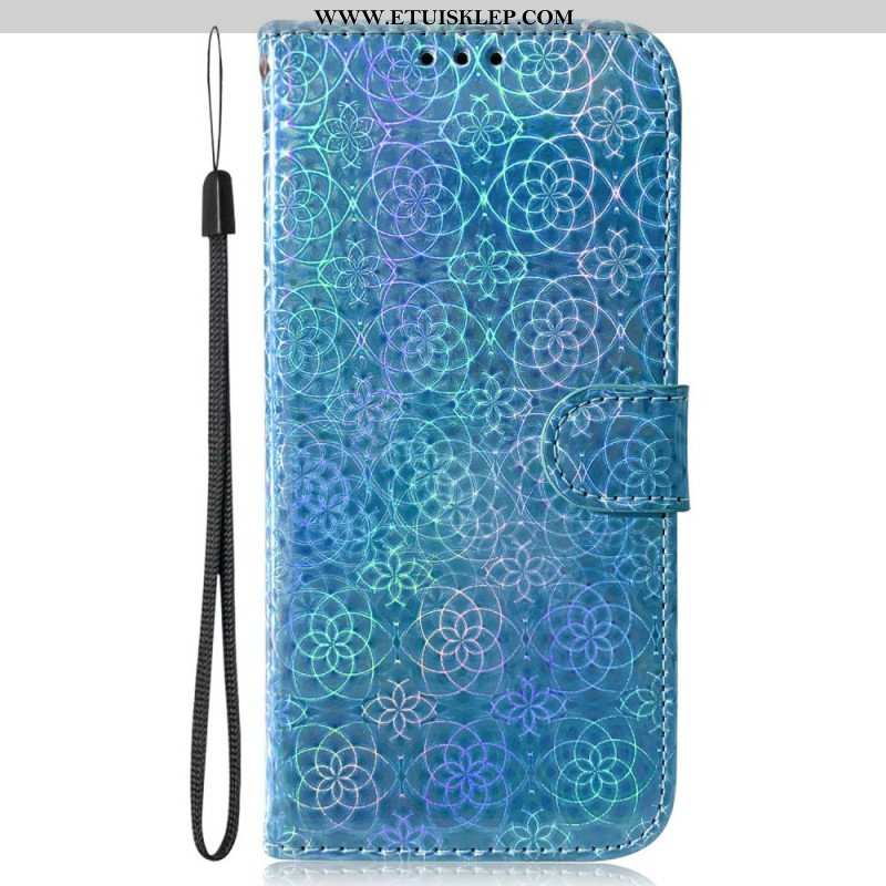 Skórzany Futerał do Xiaomi Redmi Note 12 4G Styl Dyskotekowy